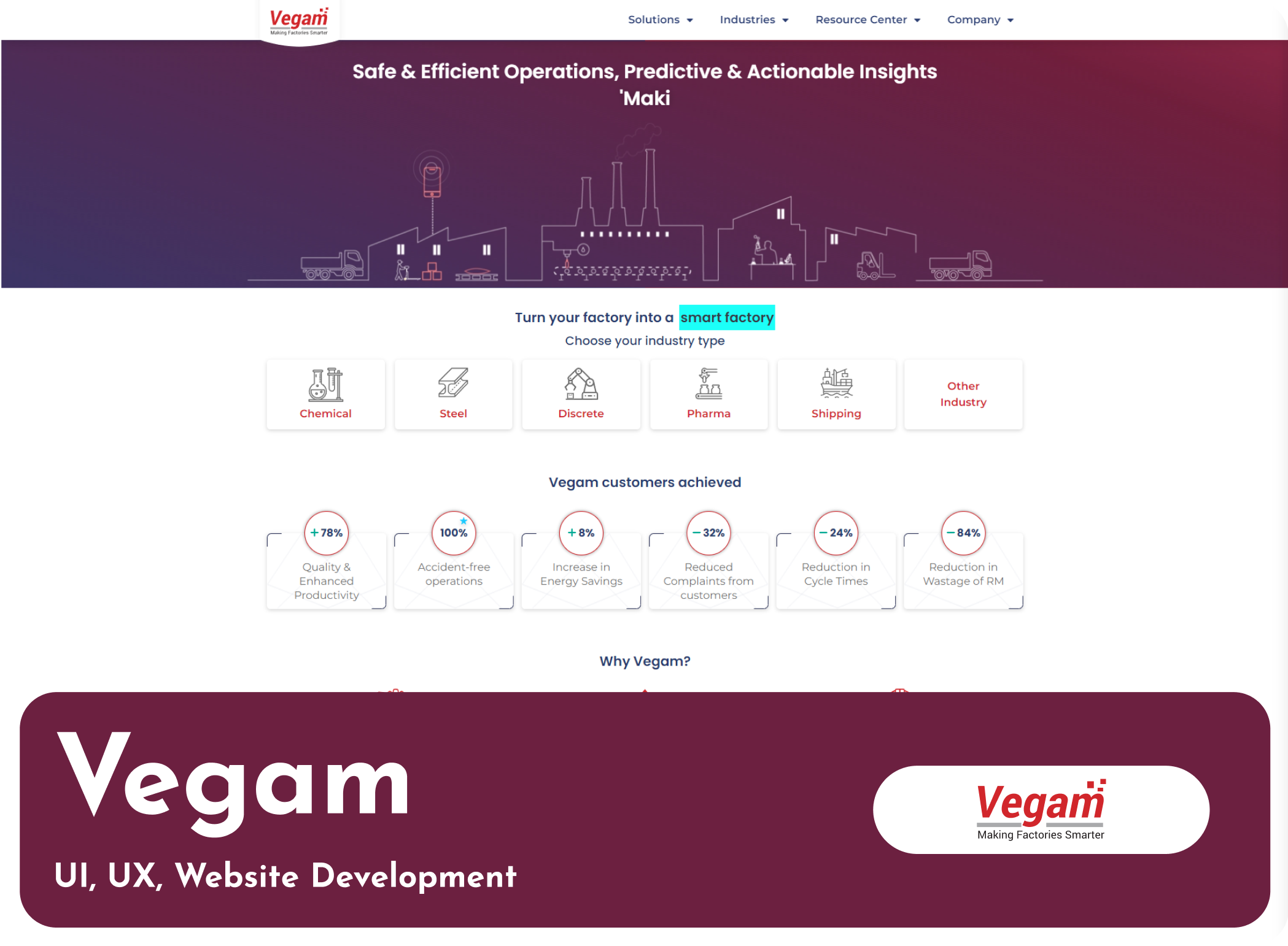Vegam website created by Alfyi