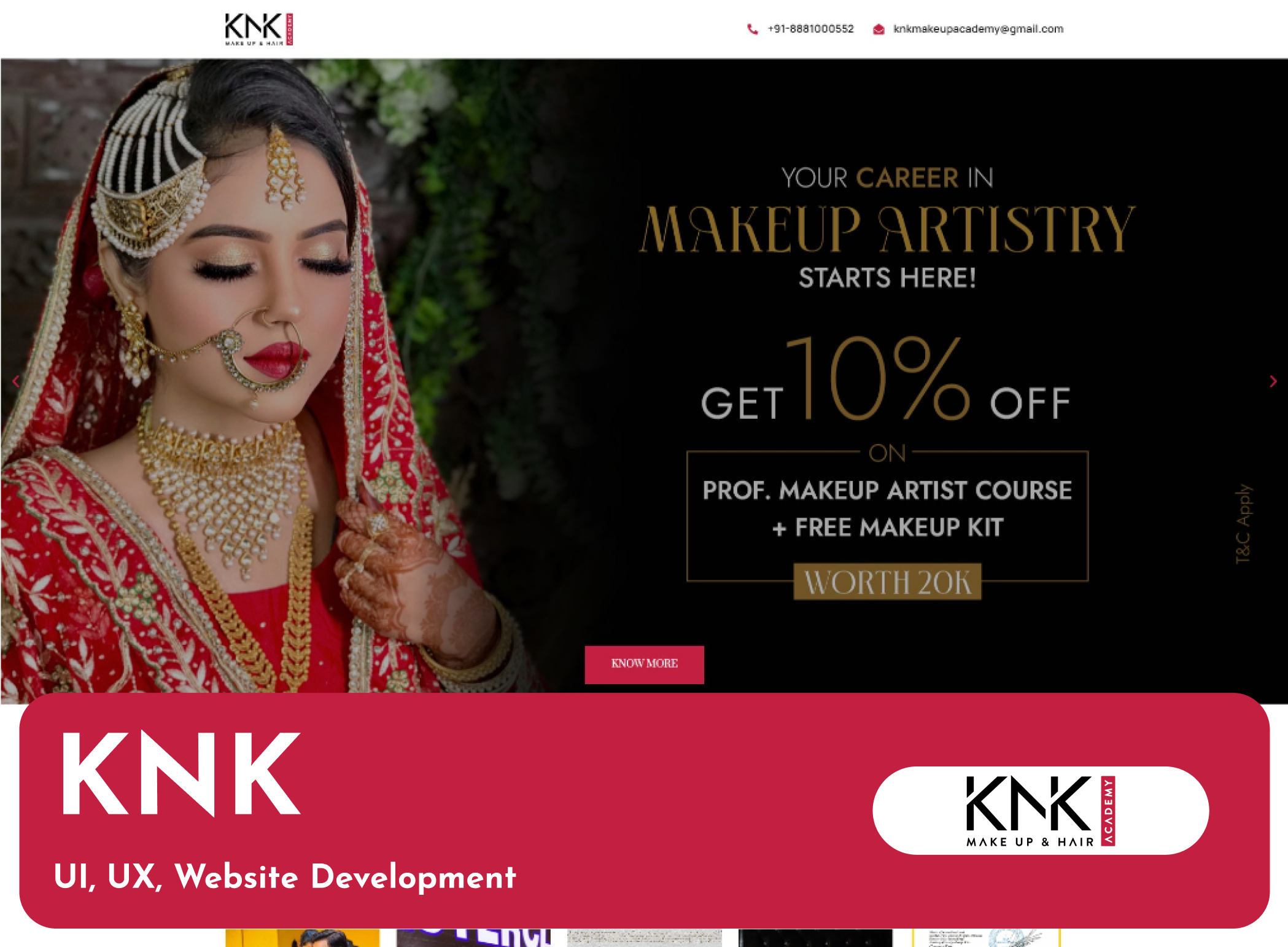 KNK Acadmey Website designed by Alfyi.